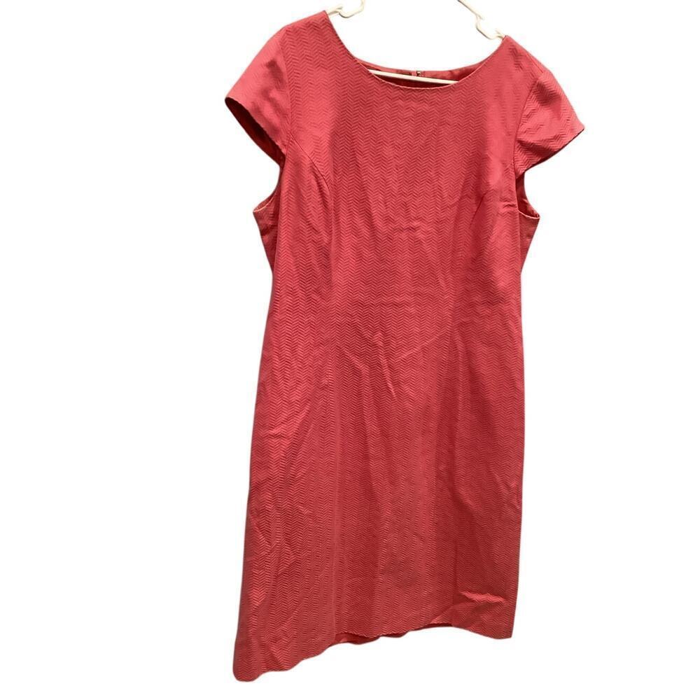 Talbots‎ Womens Sheath Dress Silk Cotton Blend Bright Pink Career Office Summer